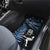 New Zealand Maori Rugby Personalised Car Mats Ta Moko Silver Fern - Paua Blue