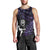 New Zealand Maori Rugby Personalised Men Tank Top Ta Moko Silver Fern - Paua Purple