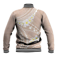 Polynesian Vintage Floral Baseball Jacket Beige Motifs LT7 - Polynesian Pride
