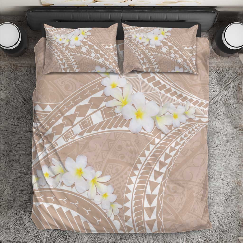 Polynesian Vintage Floral Bedding Set Beige Motifs - Polynesian Pride