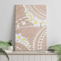 Polynesian Vintage Floral Canvas Wall Art Beige Motifs - Polynesian Pride