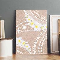 Polynesian Vintage Floral Canvas Wall Art Beige Motifs - Polynesian Pride