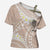 Polynesian Vintage Floral Cross Shoulder Shirt Beige Motifs - Polynesian Pride