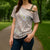 Polynesian Vintage Floral Cross Shoulder Shirt Beige Motifs - Polynesian Pride