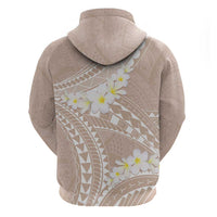 Polynesian Vintage Floral Hoodie Beige Motifs - Polynesian Pride