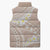 Polynesian Vintage Floral Sleeveless Puffer Jacket Beige Motifs - Polynesian Pride