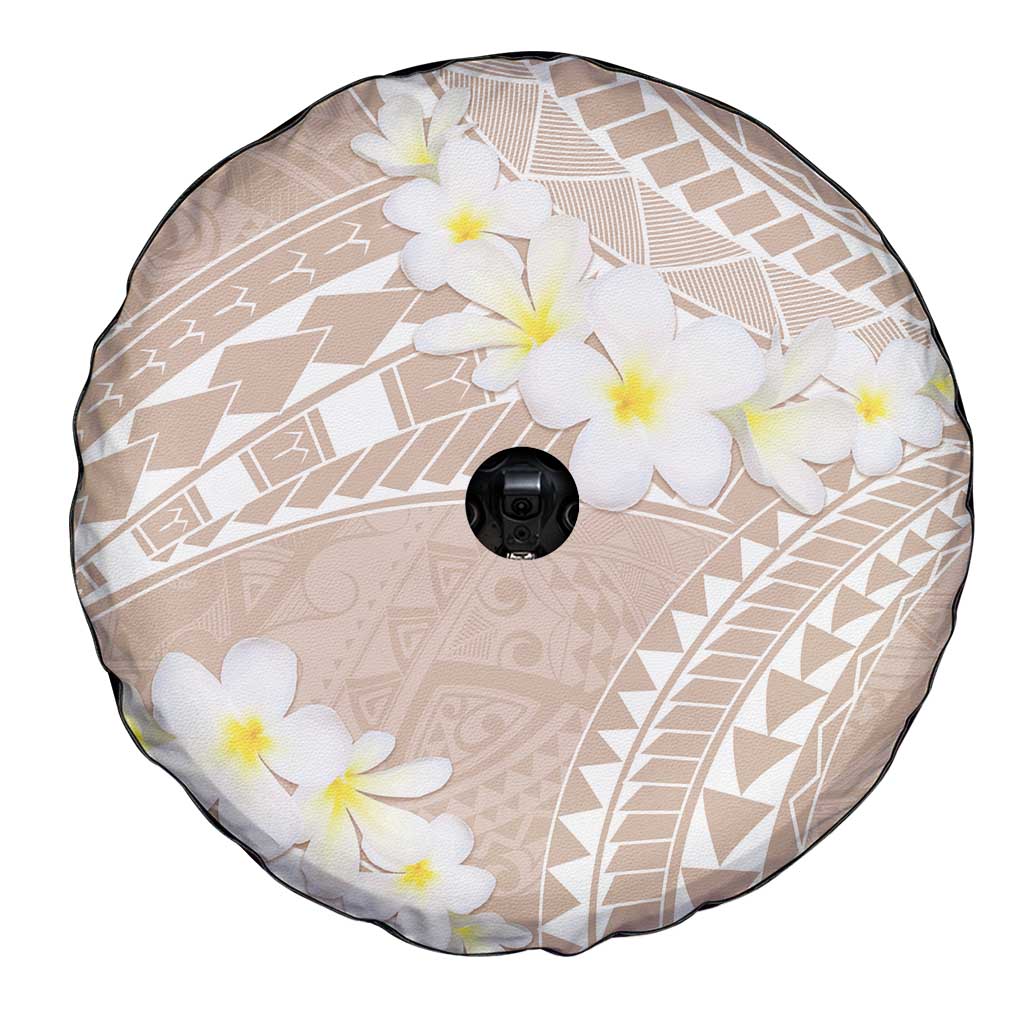 Polynesian Vintage Floral Spare Tire Cover Beige Motifs - Polynesian Pride