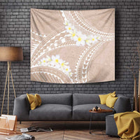 Polynesian Vintage Floral Tapestry Beige Motifs - Polynesian Pride
