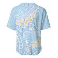 Polynesian Vintage Floral Baseball Jersey Azure Motifs - Polynesian Pride