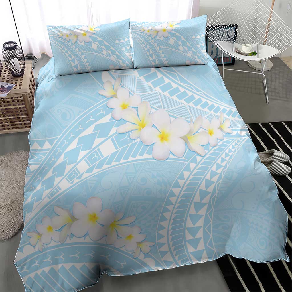 Polynesian Vintage Floral Bedding Set Azure Motifs - Polynesian Pride