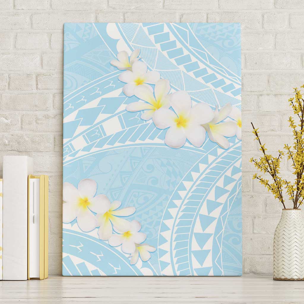 Polynesian Vintage Floral Canvas Wall Art Azure Motifs - Polynesian Pride