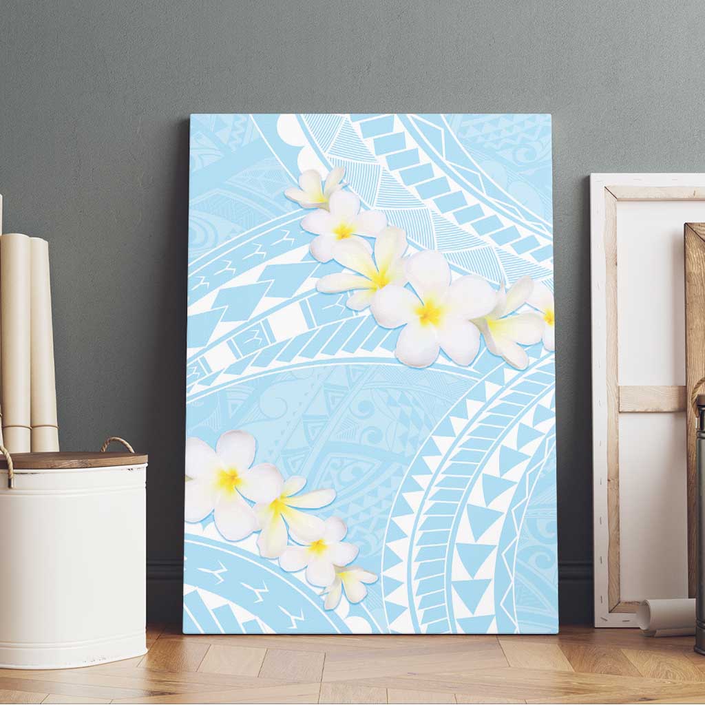 Polynesian Vintage Floral Canvas Wall Art Azure Motifs - Polynesian Pride