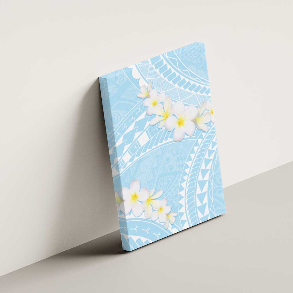 Polynesian Vintage Floral Canvas Wall Art Azure Motifs - Polynesian Pride