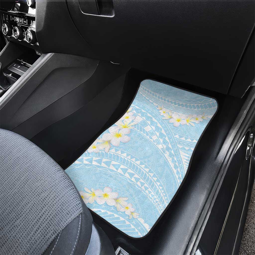 Polynesian Vintage Floral Car Mats Azure Motifs LT7 - Polynesian Pride