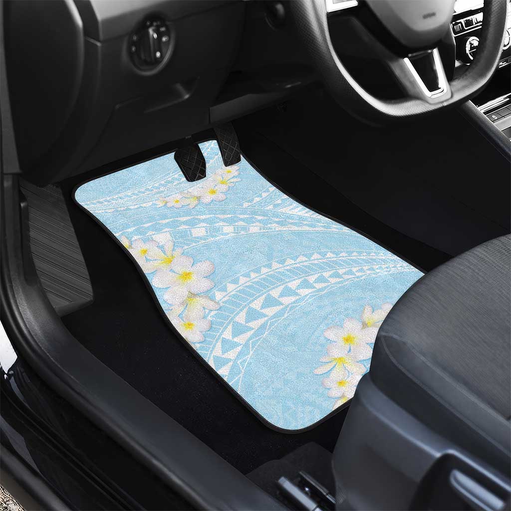 Polynesian Vintage Floral Car Mats Azure Motifs LT7 - Polynesian Pride