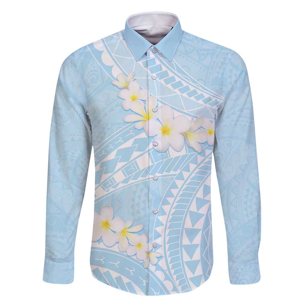 Polynesian Vintage Floral Family Matching Summer Maxi Dress and Hawaiian Shirt Azure Motifs - Polynesian Pride