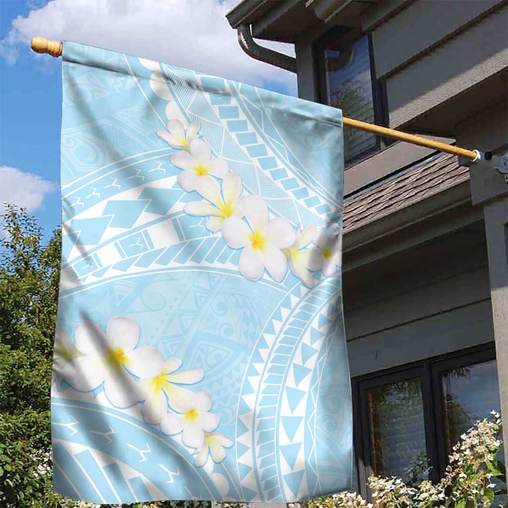 Polynesian Vintage Floral Garden Flag Azure Motifs - Polynesian Pride