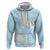 Polynesian Vintage Floral Hoodie Azure Motifs - Polynesian Pride
