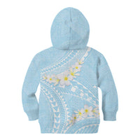 Polynesian Vintage Floral Kid Hoodie Azure Motifs - Polynesian Pride
