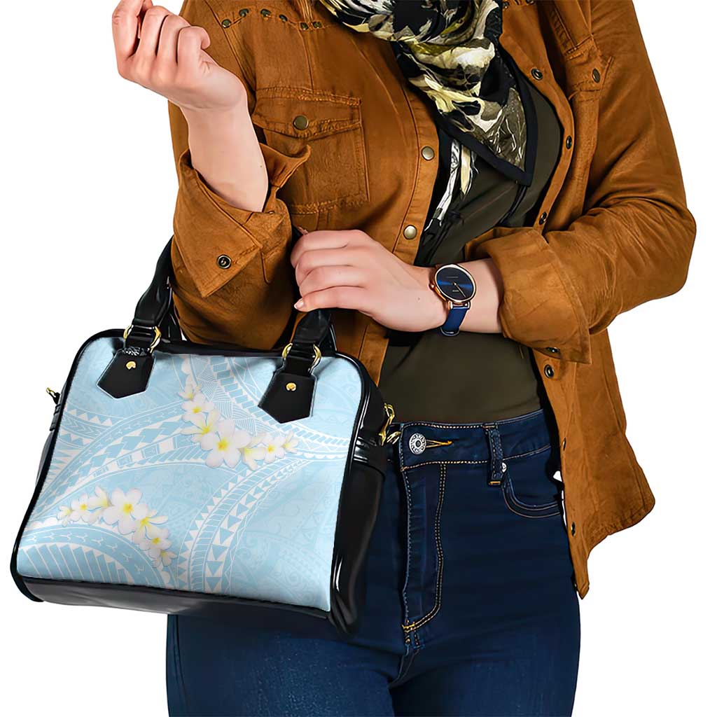 Polynesian Vintage Floral Shoulder Handbag Azure Motifs - Polynesian Pride