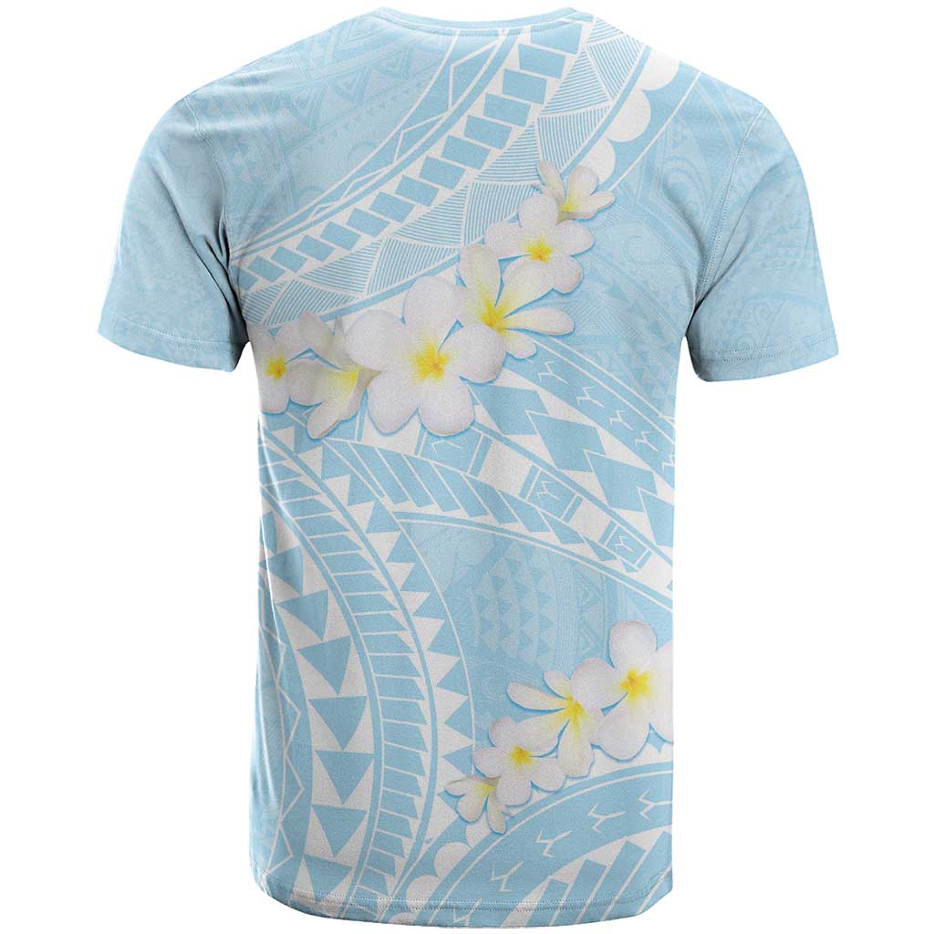 Polynesian Vintage Floral T Shirt Azure Motifs - Polynesian Pride