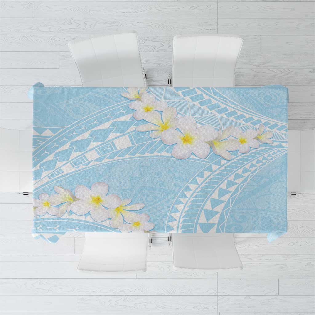 Polynesian Vintage Floral Tablecloth Azure Motifs - Polynesian Pride