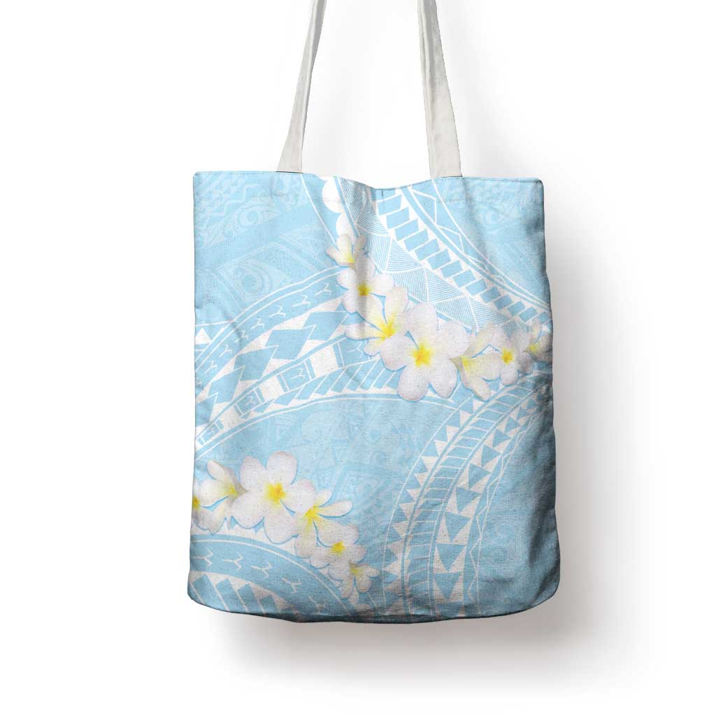 Polynesian Vintage Floral Tote Bag Azure Motifs LT7 - Polynesian Pride