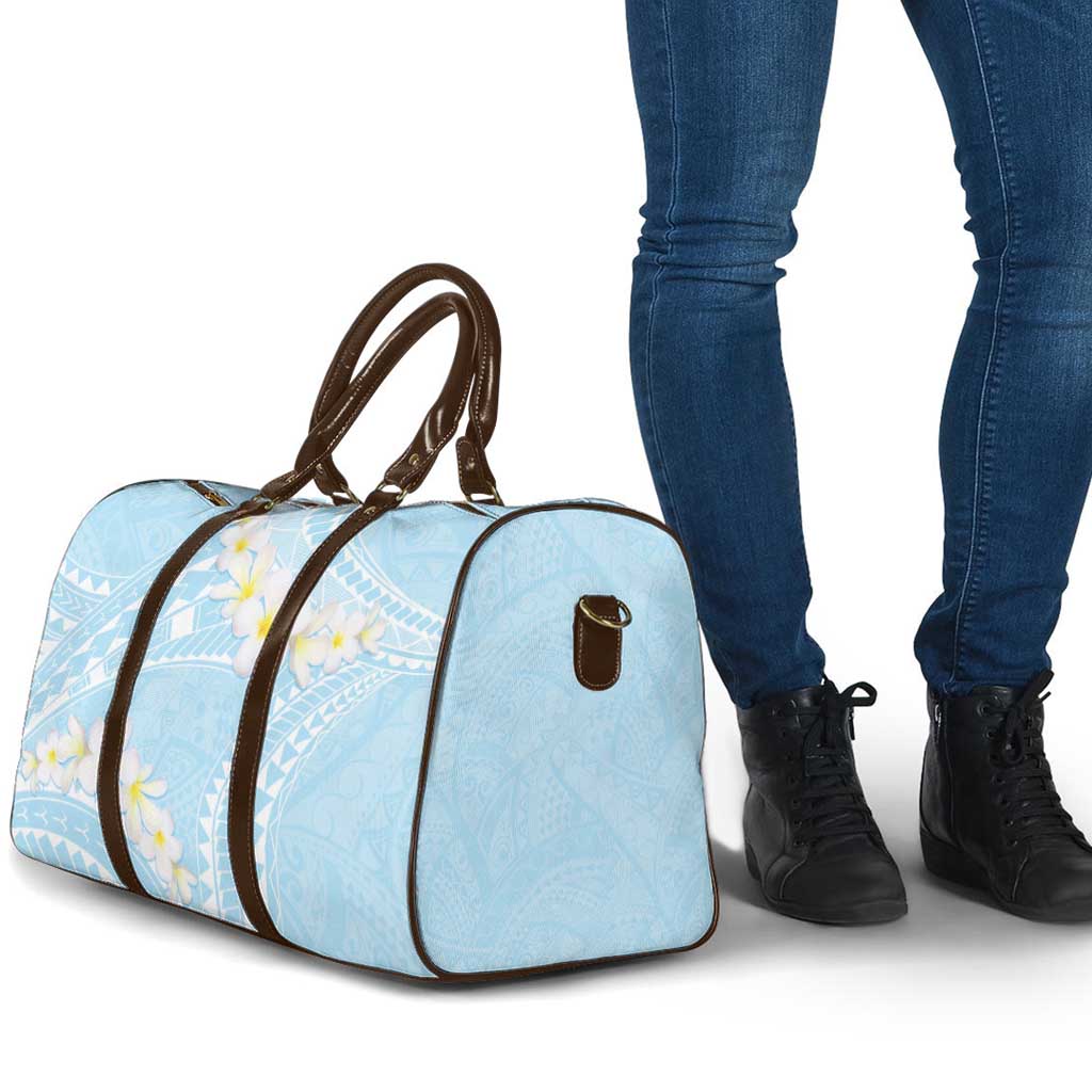 Polynesian Vintage Floral Travel Bag Azure Motifs - Polynesian Pride