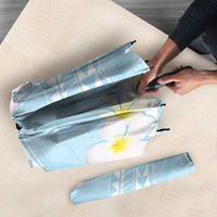 Polynesian Vintage Floral Umbrella Azure Motifs - Polynesian Pride