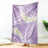 Polynesian Vintage Floral Blanket Lavender Motifs - Polynesian Pride