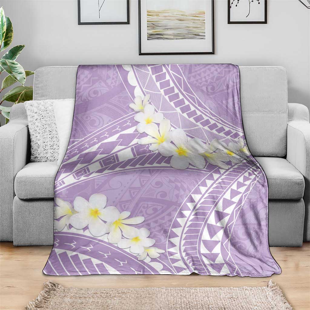 Polynesian Vintage Floral Blanket Lavender Motifs - Polynesian Pride