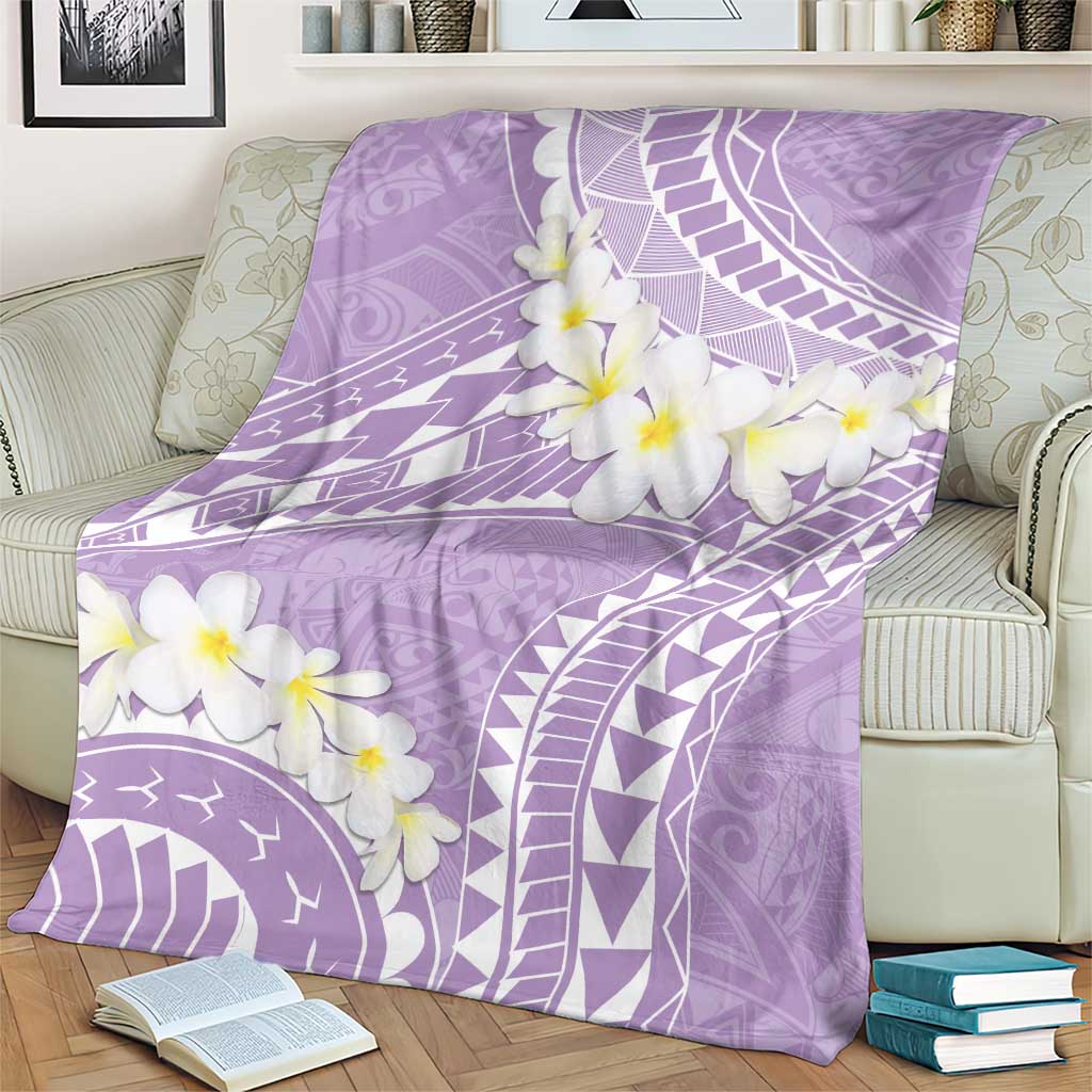 Polynesian Vintage Floral Blanket Lavender Motifs - Polynesian Pride