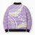 Polynesian Vintage Floral Bomber Puffer Jacket Lavender Motifs - Polynesian Pride