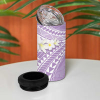 Polynesian Vintage Floral 4 in 1 Can Cooler Tumbler Lavender Motifs - Polynesian Pride