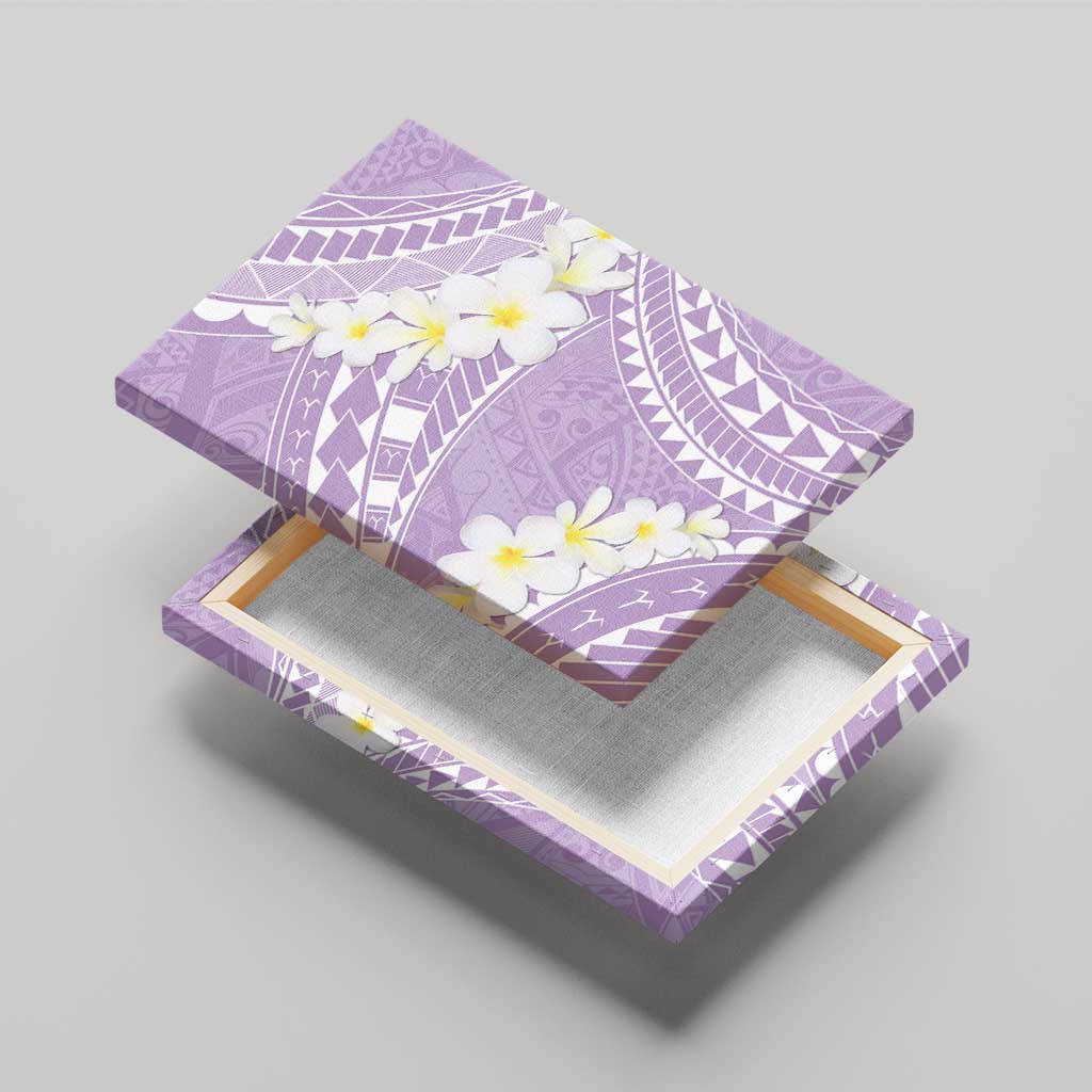 Polynesian Vintage Floral Canvas Wall Art Lavender Motifs - Polynesian Pride