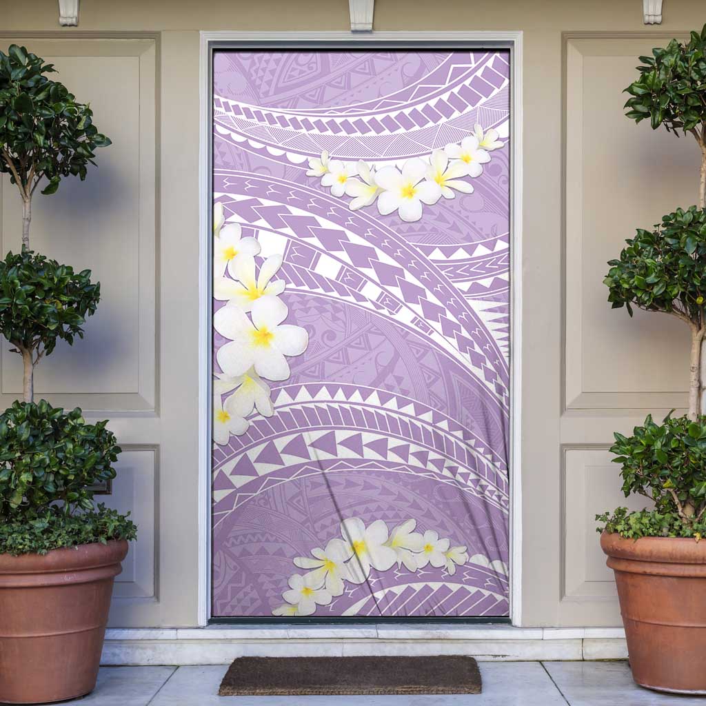 Polynesian Vintage Floral Door Cover Lavender Motifs - Polynesian Pride