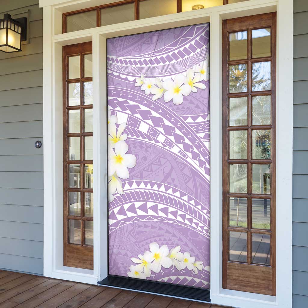 Polynesian Vintage Floral Door Cover Lavender Motifs - Polynesian Pride