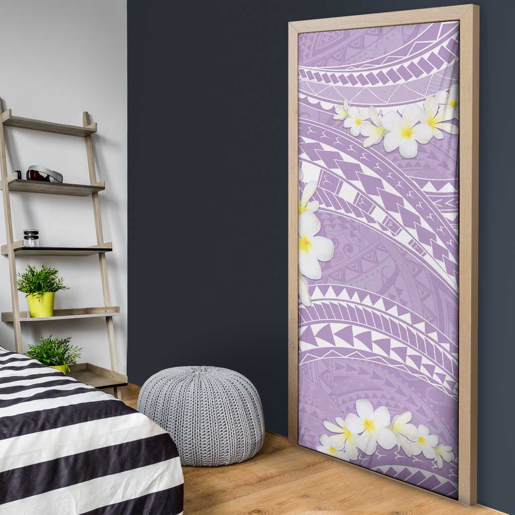 Polynesian Vintage Floral Door Cover Lavender Motifs - Polynesian Pride