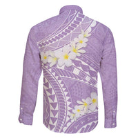 Polynesian Vintage Floral Family Matching Mermaid Dress and Hawaiian Shirt Lavender Motifs LT7 - Polynesian Pride