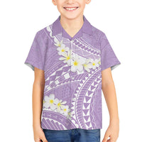 Polynesian Vintage Floral Family Matching Short Sleeve Bodycon Dress and Hawaiian Shirt Lavender Motifs LT7 Son's Shirt Lavender - Polynesian Pride