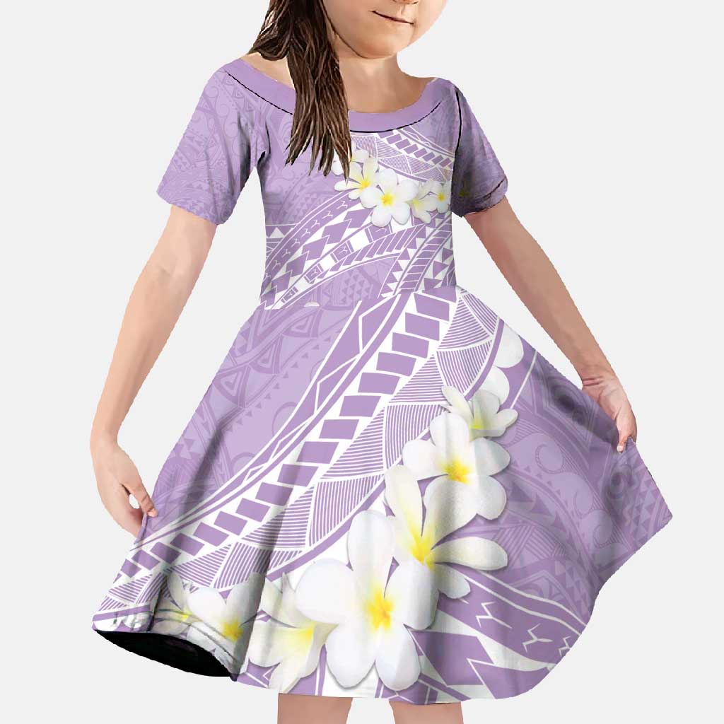 Polynesian Vintage Floral Family Matching Summer Maxi Dress and Hawaiian Shirt Lavender Motifs - Polynesian Pride