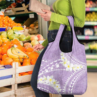 Polynesian Vintage Floral Grocery Bag Lavender Motifs LT7 - Polynesian Pride