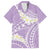 Polynesian Vintage Floral Hawaiian Shirt Lavender Motifs - Polynesian Pride