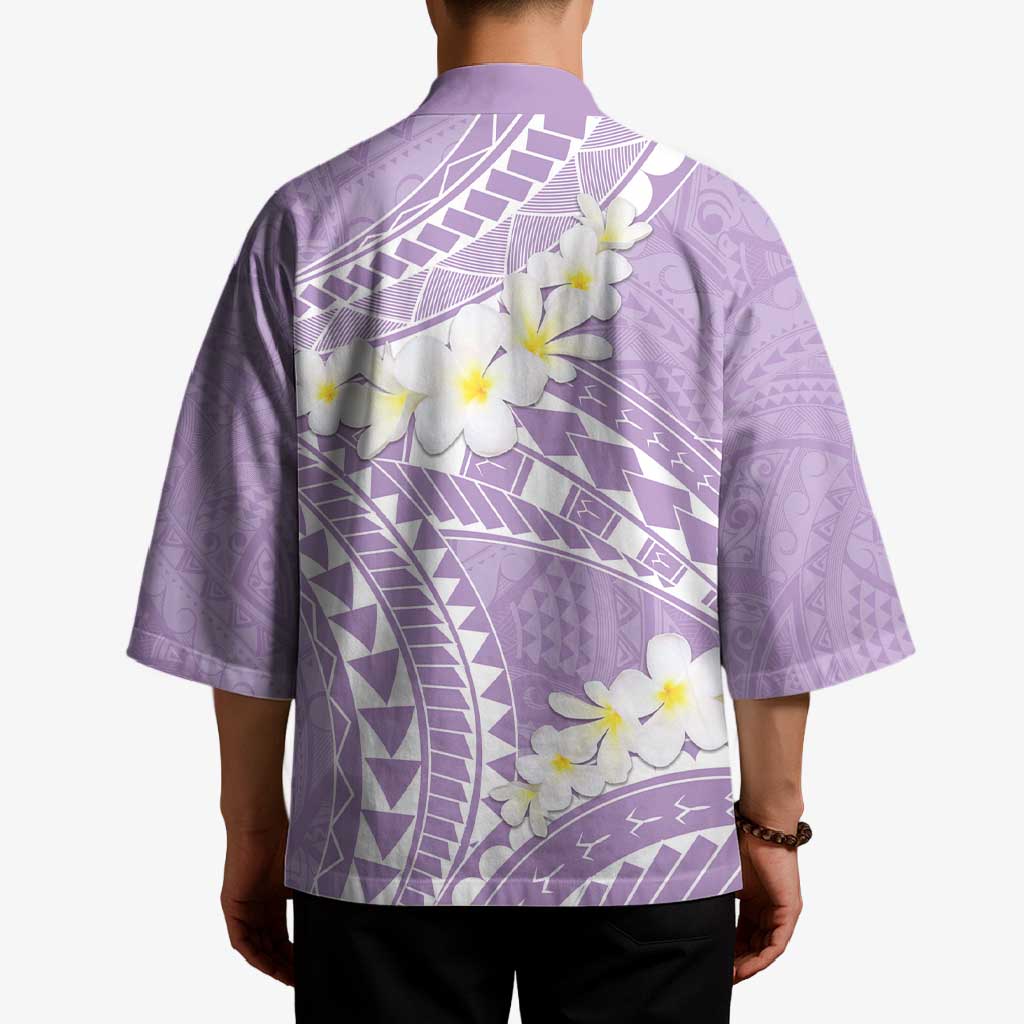 Polynesian Vintage Floral Kimono Lavender Motifs - Polynesian Pride
