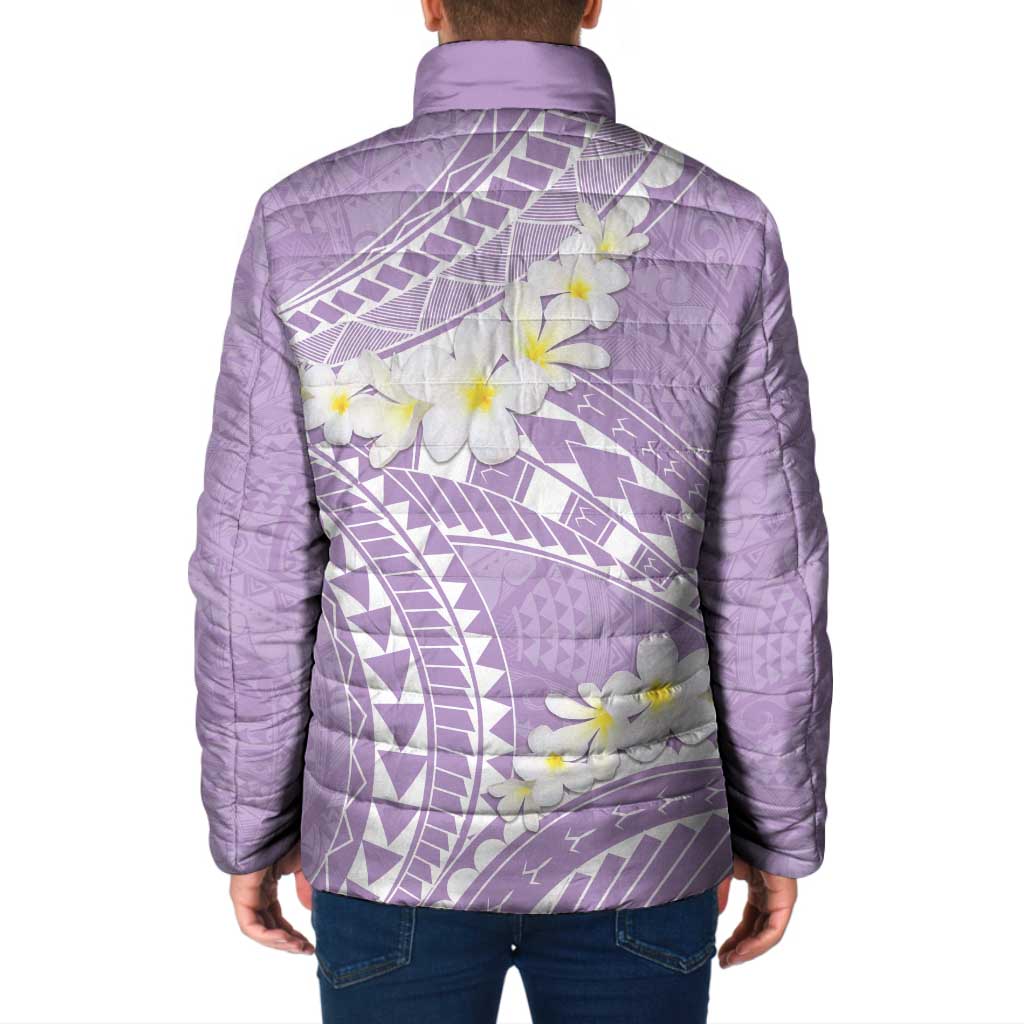 Polynesian Vintage Floral Padded Jacket Lavender Motifs LT7 - Polynesian Pride