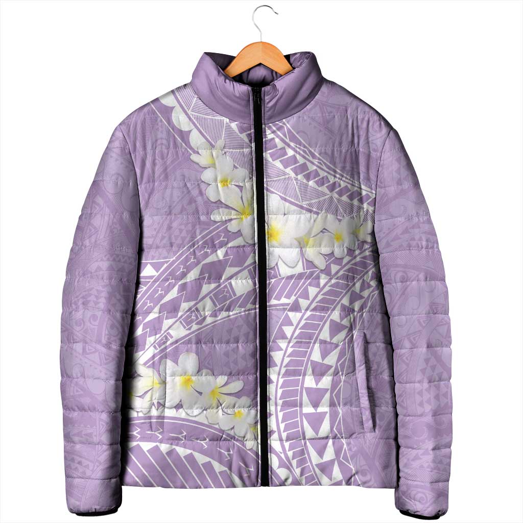 Polynesian Vintage Floral Padded Jacket Lavender Motifs LT7 - Polynesian Pride
