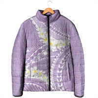 Polynesian Vintage Floral Padded Jacket Lavender Motifs LT7 - Polynesian Pride