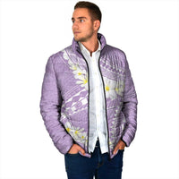 Polynesian Vintage Floral Padded Jacket Lavender Motifs LT7 - Polynesian Pride