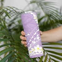 Polynesian Vintage Floral Skinny Tumbler Lavender Motifs - Polynesian Pride