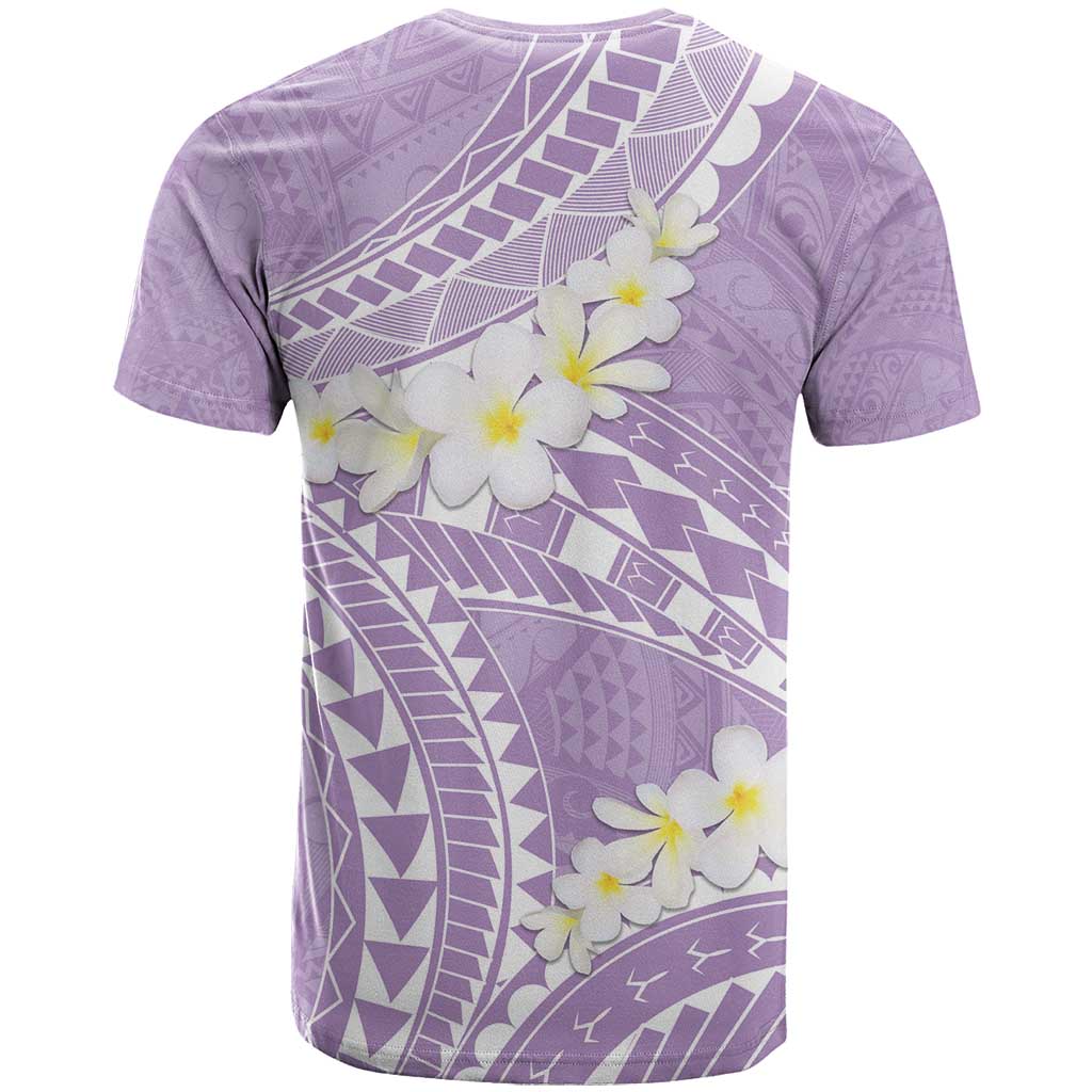 Polynesian Vintage Floral T Shirt Lavender Motifs - Polynesian Pride